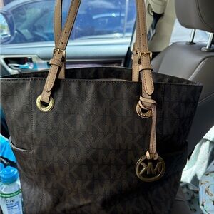 Brown Monogram Tote Bag